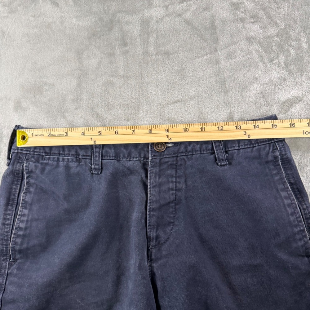 Abercrombie & Fitch Mens Navy Blue Chino Shorts Button Fly Size 30 - Picture 3 of 7